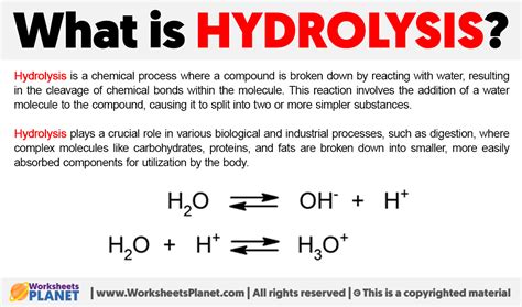 Hydrolysis (video) .
